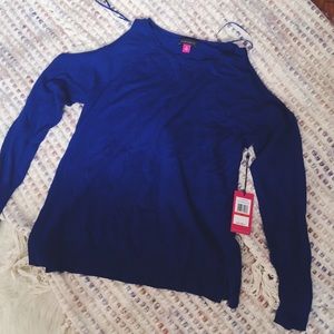 cold shoulder knit top